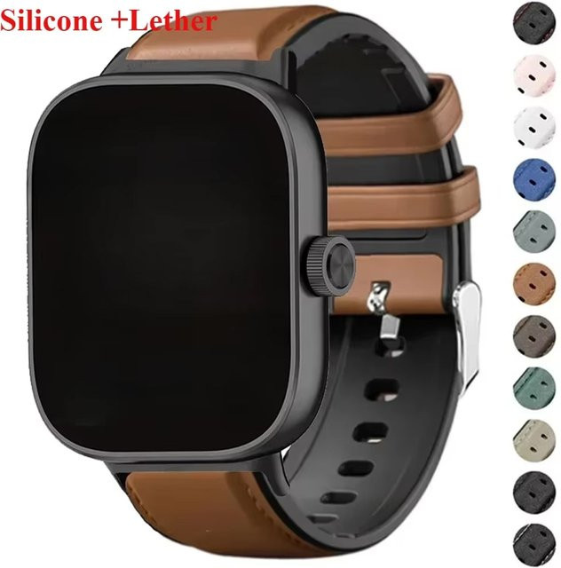 Geekthink Uhrenarmband Leder, Schwarz, Unisex - Bild 1