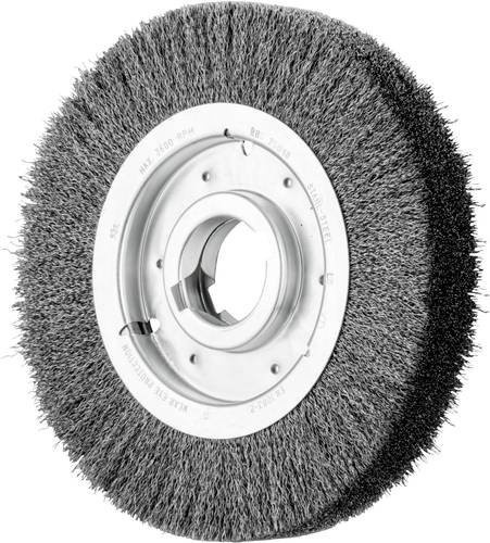 PFERD Rundbürste RBU breit ungezopft für Winkelschleifer aus Stahl-Draht Ø 0,30 mm, Farbe Grau - Bild 1