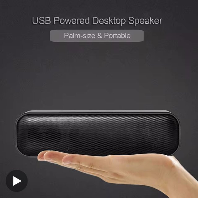 Tragbare Soundbar von AyeBeau in Schwarz mit USB-Anschluss für Computer, TV, PC und Laptop - Bild 1