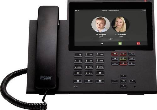 Auerswald COMfortel D-600 VoIP-Telefon in Schwarz mit 6 Leitungen und Headsetanschluss - Bild 2