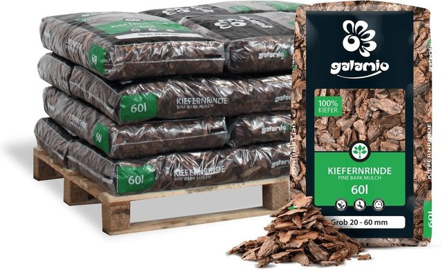Galamio Rindenmulch Kiefer Grob Braun 12 x 60 l - Bild 1