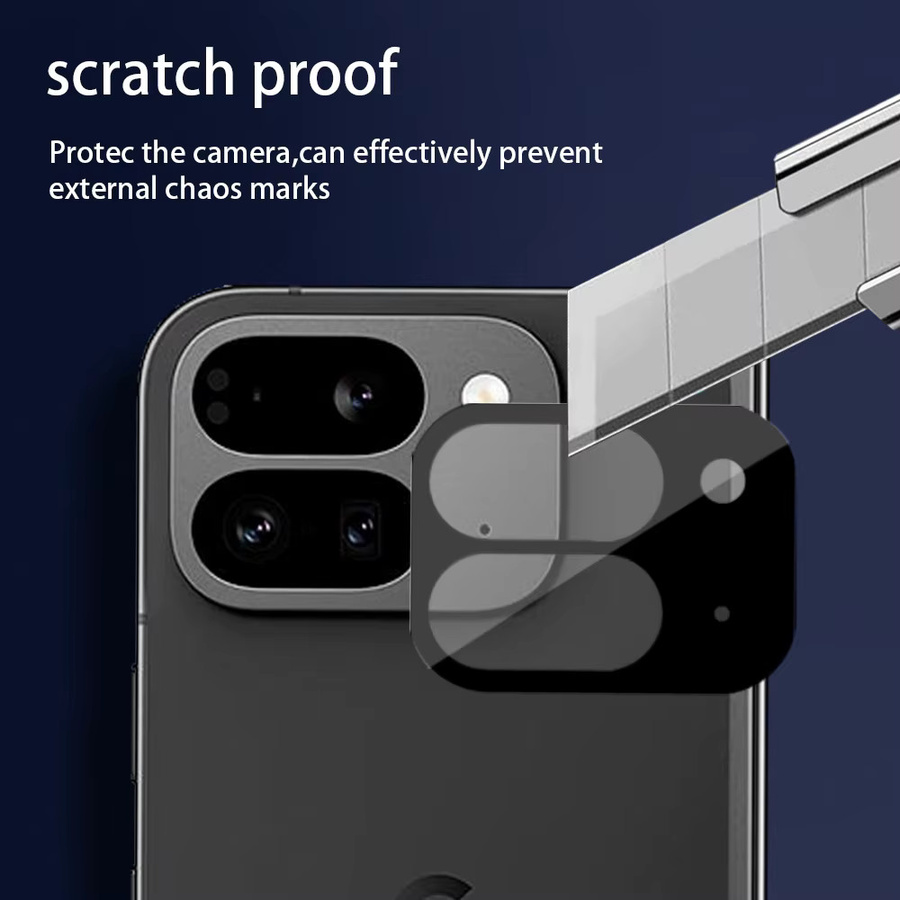 HD 3D Gebogener Objektivschutz aus gehärtetem Glas für Google Pixel 10 und 9 Pro, Transparent, Kratzschutz Kamerafolie - Bild 2
