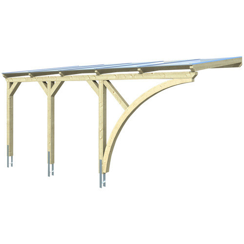 Skan Holz Carport Eifel aus Fichten-Leimholz mit Polycarbonat-Dach in Beige, B: 300 cm, T: 541 cm, H: 262 cm - Bild 4