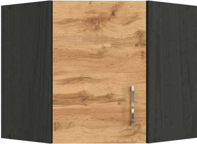 Held Möbel Küchen-Eck-Hängeschrank Sorrento in Wotaneiche-Grafit, B/H/T: 60 x 57 x 60 cm - Bild 1