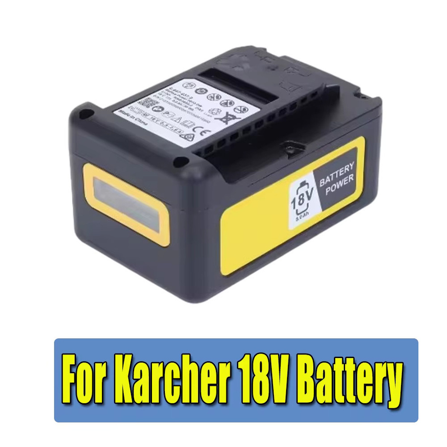 ALalito Lithium-Ionen-Akku 18V 5,0Ah 90Wh mit LCD-Anzeige als Ersatz für Kärcher Akku-Plattformwerkzeuge 24450350, Schwarz - Bild 2