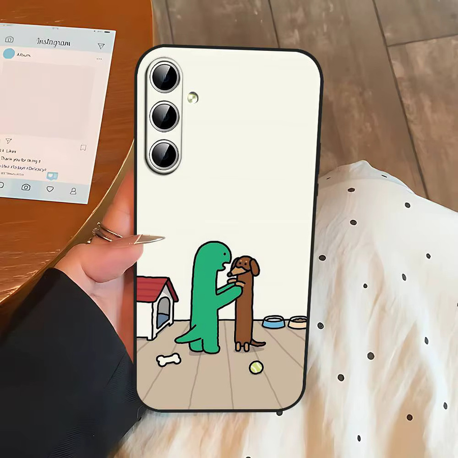 Mesuca J-Joguman Dinosaurier Handyhülle für Samsung Galaxy S21 S22 S23 S24 S25 S26 Ultra FE Plus 5G A52S Soft Cover, Mehrfarbig - Bild 2