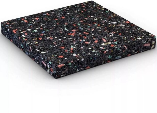 Karibu Unterlegpads aus Gummi für Gartenhäuser, Schwarz, 240 Stück, B/T/H: 7 x 7 x 0,8 cm - Bild 1