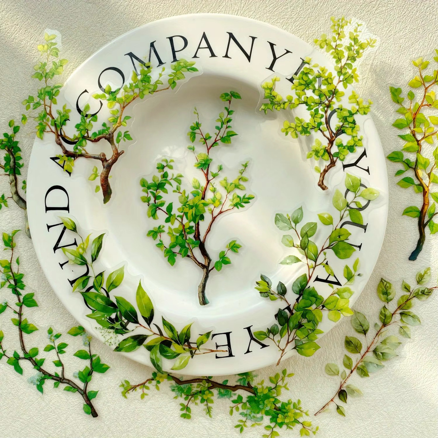 TIANZI 20-Blatt-Set mit bunten Blumen, Retro-PET-Aufkleber für DIY-Alben und Notizbücher, Multicolor - Bild 1