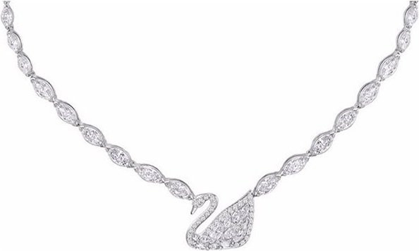 Swarovski Halskette, Silber, Kristall, Damen - Bild 1