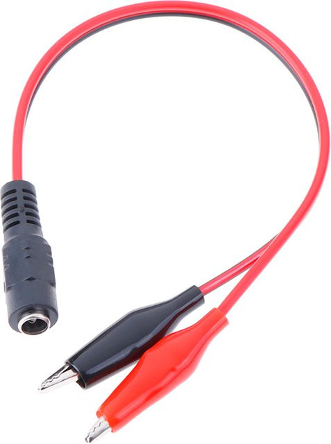 JETTING Krokodilklemme 12 V Stromkabel mit DC-Spannungsanschluss und Buchse in Rot - Bild 1