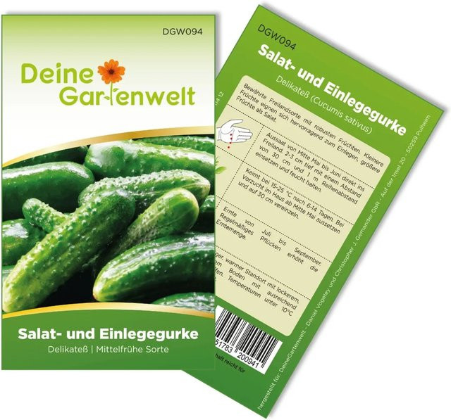 Deine Gartenwelt Salat und Einlegegurken Delikatesse Gemüsesamen für das Freiland - Bild 1