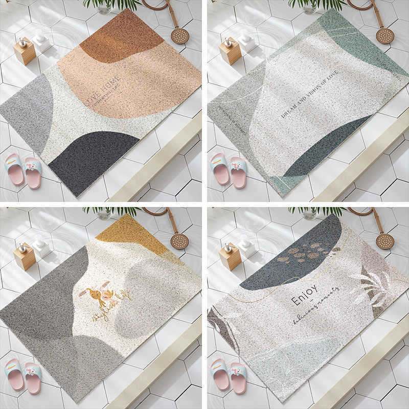Wasserdichte Badezimmer Fußmatte von Yiran Furniture, rutschfeste Seidenbodenmatte für Toilette und Eingangsbereich, B/B/H: 60 x 40 cm - Bild 1