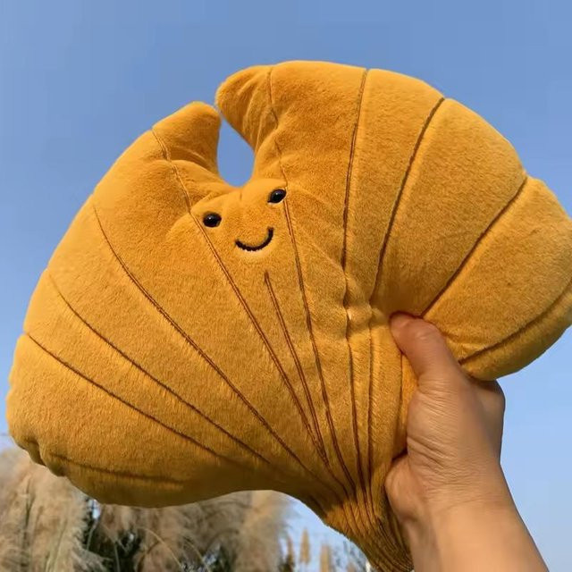 Yiran toy Herbst Baum Blatt Plüsch Kissen, Grünes Ahornblatt, Stofftier - Bild 1