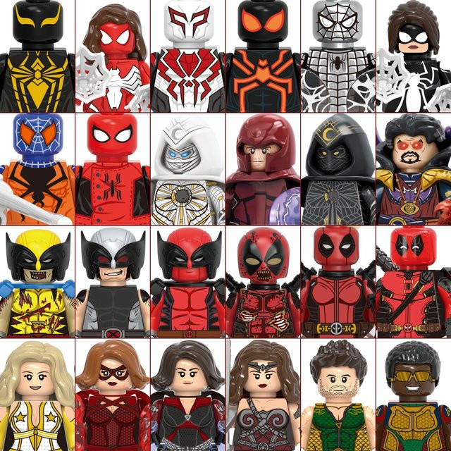 Marvel Spider-Man Spider-Woman Venom Wolverine Deadpool Doctor Strange, Bausteine Mini-Blockspielzeug - Bild 1
