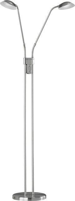 Fischer & Honsel LED-Stehleuchte Pool TW in Nickel matt mit alabasterfarbenem Glas, dimmbar, Höhe: 160 cm, Durchmesser: 26 cm - Bild 1