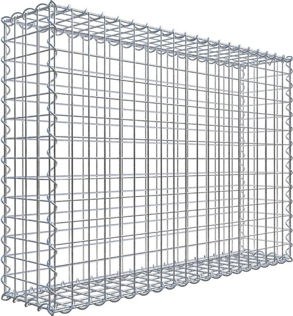 Gabiona Spiralgabione aus Stahl in Silbergrau, B/T/H: 100 x 20 x 70 cm - Bild 1