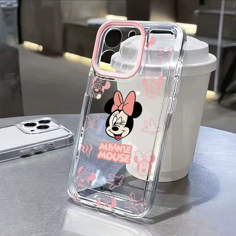 Disney Minnie Maus Handyhülle mit rosa Schleife für iPhone, transparent und weich - Bild 4