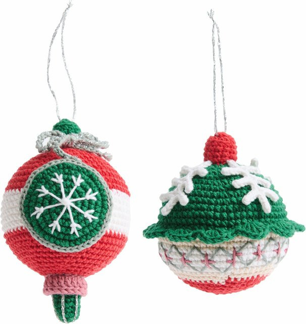 Rico Design Ricorumi Häkelset Christbaumkugeln in Silber, 2 Stück für Weihnachten - Bild 1