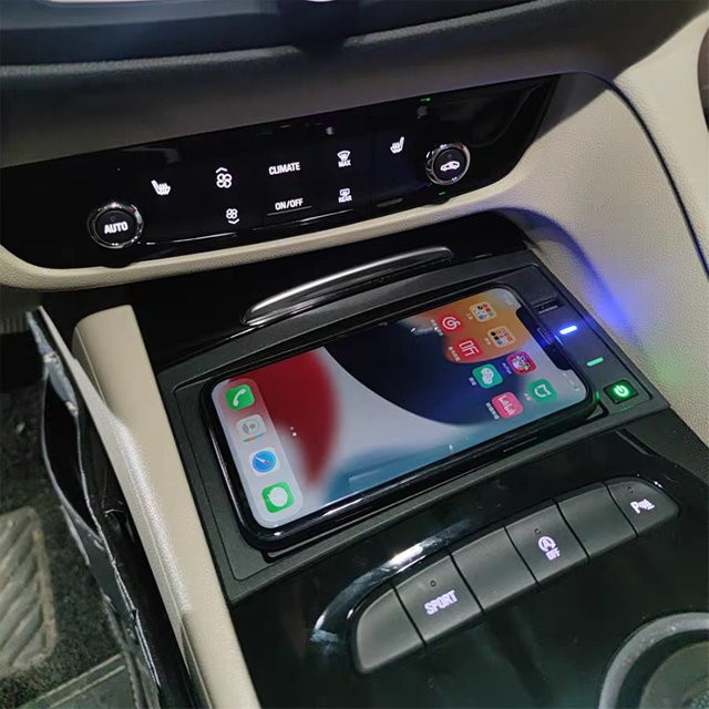 Carinway 15W Kabelloses Auto-Ladegerät Schnelllade-Pad in Schwarz für Buick Regal und Opel Insignia - Bild 1