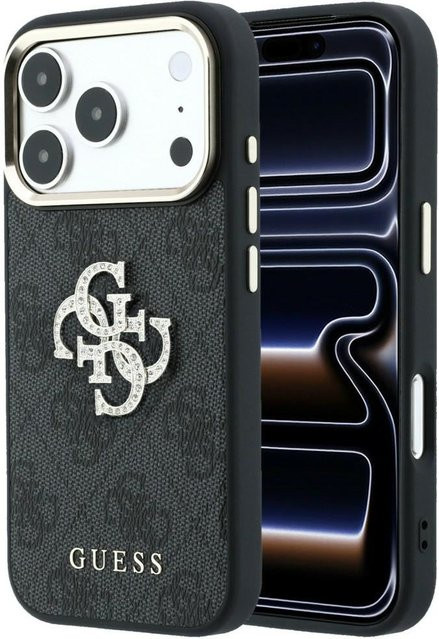 Guess Handyhülle für Apple iPhone 18 Pro Max und iPhone 17 Pro Max mit 4G Big Strass Logo in Schwarz - Bild 1