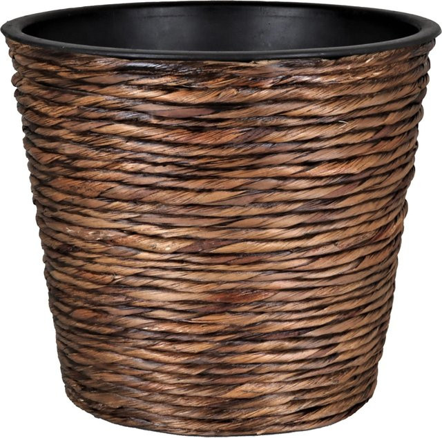 A.H.G. Übertopf Sticking Roll aus Wasserhyazinthe in Waschbraun, Durchmesser: 21 cm, Höhe: 19 cm - Bild 1