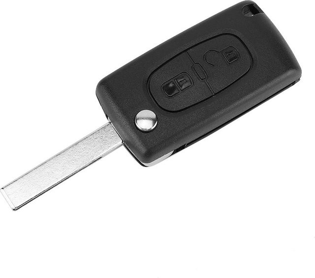 2-Tasten-Funkschlüsselanhänger-Gehäuse für PEUGEOT 2008 3008 5008 in Schwarz - Bild 1