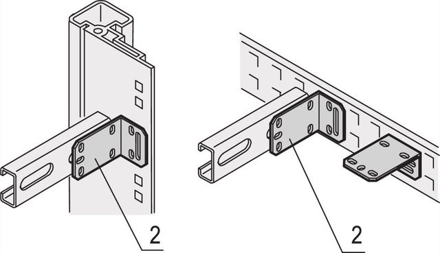 Schroff Rack Bracket, 4er Packung, galvanisiert - Bild 1