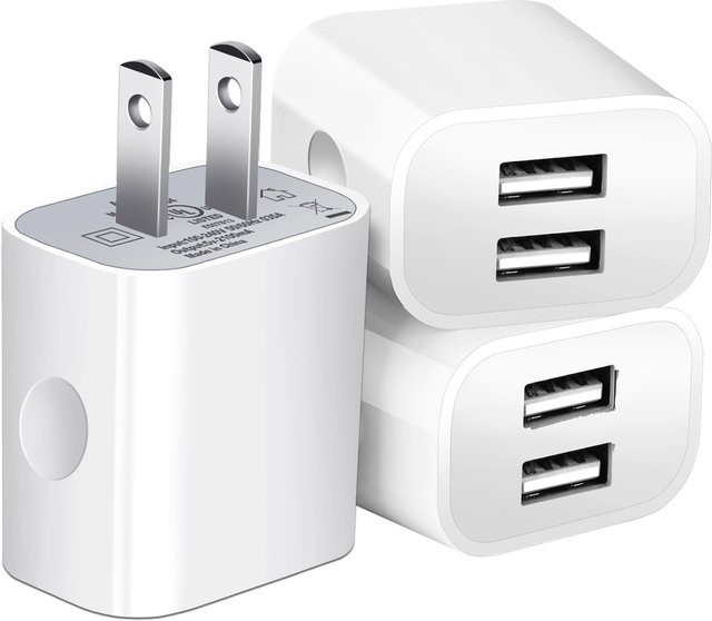 TAQKRED USB-Wandladegerät mit Dual-Port 5V/2A in Weiß - Bild 1