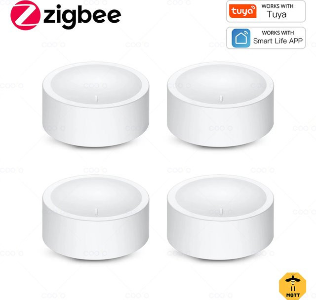 Tuya ZigBee Smart-Drehschalter Weiß – Drahtloser Szenenknopf und drehbarer Dimmer für deine Smart Home Automatisierung via Smart Life und Zigbee2MQTT - Bild 1