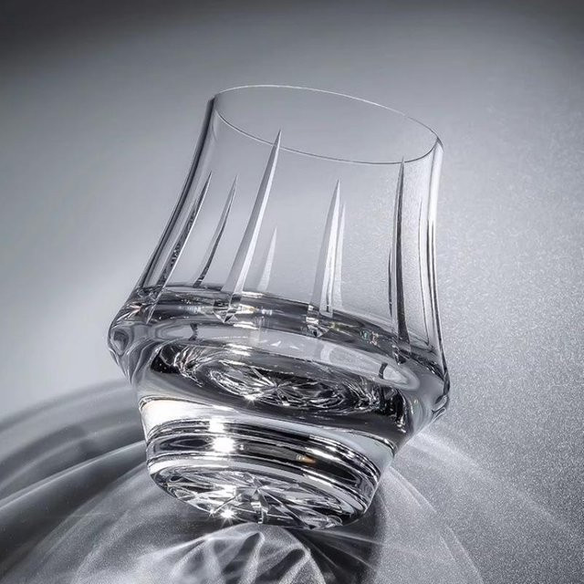Fujisan Vulkandesign Kristall Whisky Tumbler mit 24 Karat Blattgold, transparent/gold, 180ml - Bild 1