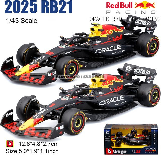 Bburago Red Bull Racing RB21, Rennwagen, 1:43, Legierungsautomodell, ab 3 Jahren - Bild 1