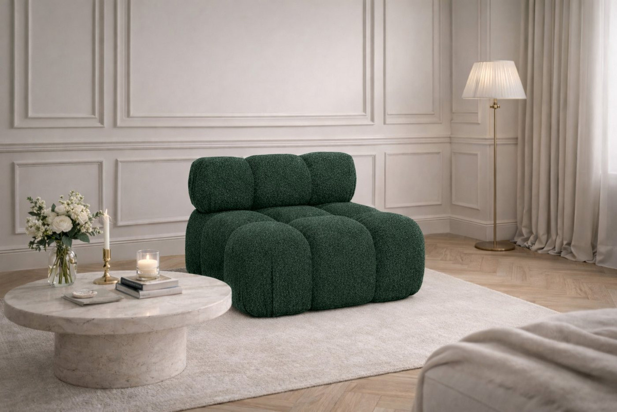 Kaiser Möbel Sofa-Mittelelement SELIA aus Stoff Abriamo mit HR-Schaum und Wellenfederung - Bild 1