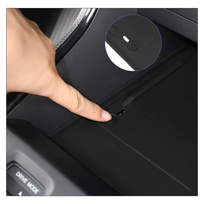 YaLumei Silikon Nicht-slip Pad für Honda CR-V 6. Generation Hybrid 2023-2025, Zentrale Steuerung Drahtlose Lade Abdeckung, Schwarz - Bild 5