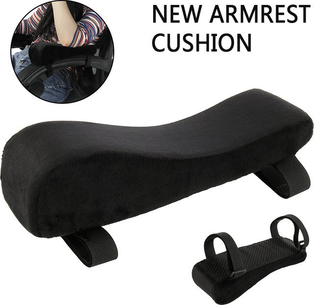Willstar Armlehnenpolster für Bürostühle aus Memory-Schaum, ergonomische Ellenbogenkissen in Schwarz, 2er-Set - Bild 1