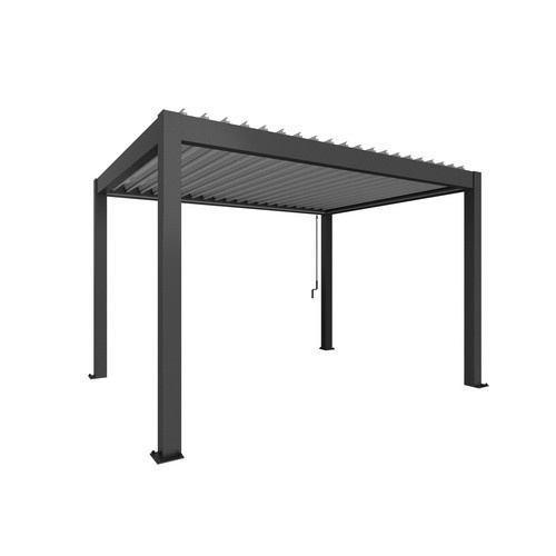 Biohort Pergola modern aus Stahl in Dunkelgrau, B/H/T: 404,5 x 264 x 312 cm - Bild 2