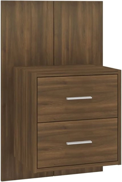 vidaXL Wand-Nachttisch Modell 2 aus Holzwerkstoff in Braun, B/T/H: 32,5 x 1,0 x 80,0 cm - Bild 1