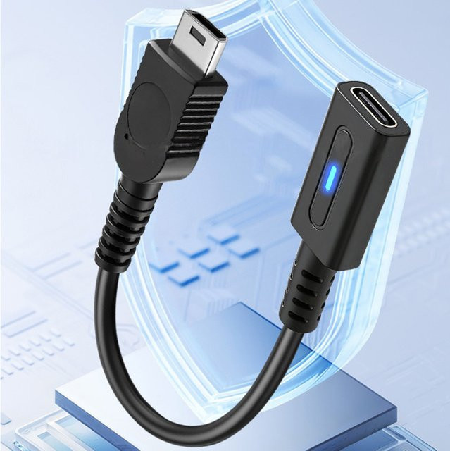 OULLX USB-C Ladekabel für GameBoy Color GBM Konsole, 45W PD Typ-C Konvertierungskabel, Schwarz - Bild 1