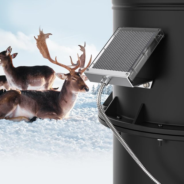 Hirsch-Feeder Solarpanel-Ladegerät 1,7W für 6V und 12V inklusive Montagehalterung und Krokodilklemmen - Bild 1