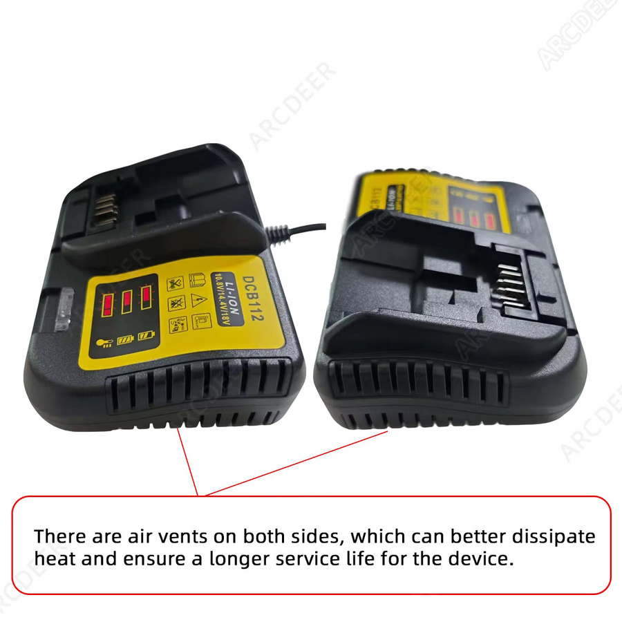 DeWalt DCB112 Lithium-Batterieladegerät für DCB206 DCB205 DCB204 DCB203 DCB120 DCB107 DCB115 DCB105 - Bild 3
