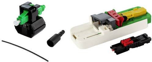 Metz Connect OpDAT FAST Hybrid Kit LC AP Steckerbausatz Weiß Grün - Bild 1
