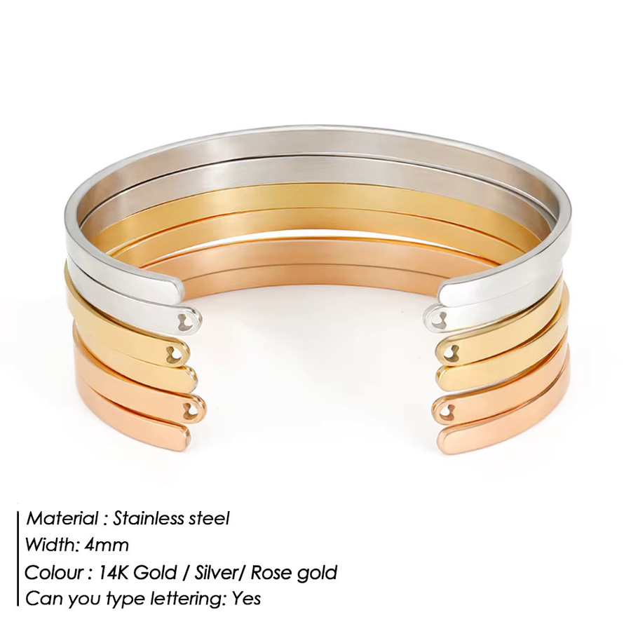 EMANCO Armband Edelstahl, goldfarben, 4 mm, Damen - Bild 2