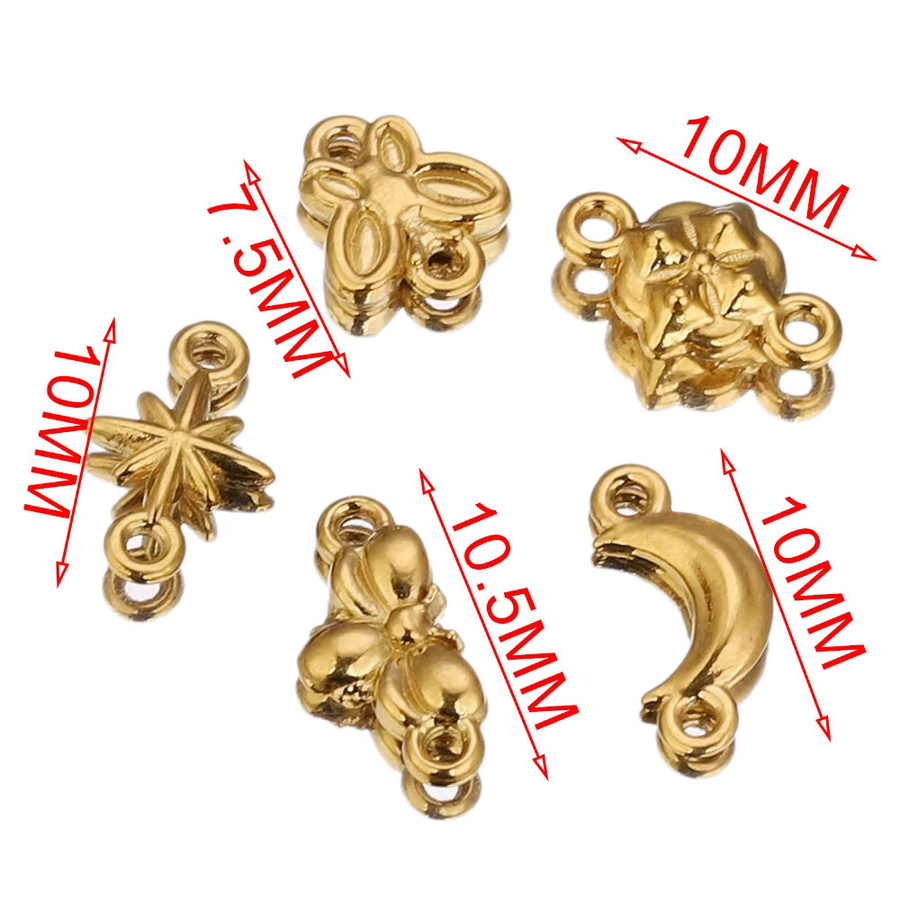 Alisaya Charme Schmetterling Biene, Edelstahl, Gold - Bild 2