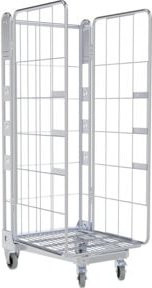 HMH nestainer Metallgestell 1630 ME, 3-seitig galvanisch blau verzinkt, Farbe: Silber, B/T/H: 73,0 x 84,5 x 5,0 cm - Bild 1