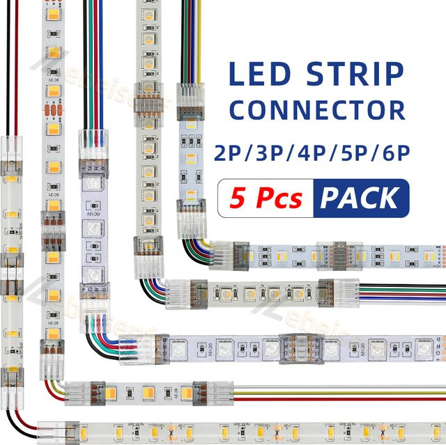 lebeisenf LED Streifen Schnellanschlüsse zur Verlängerung mit 2Pin bis 6Pin Optionen in 8mm und 10mm Breite sowie IP20 und IP65 Schutzarten - Bild 1