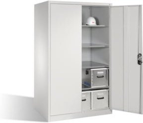 C+P Werkzeugschrank XXL mit Drehtüren und 4 Böden in Lichtgrau, H: 195 cm, B: 120 cm, T: 80 cm - Bild 1