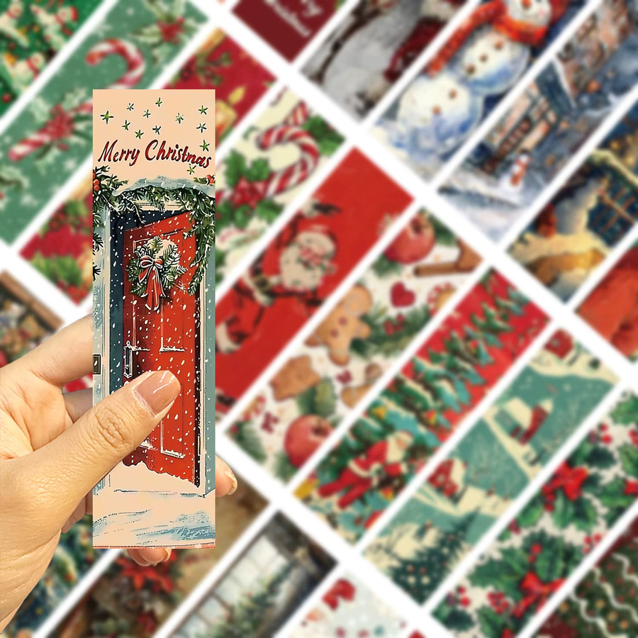 30 Stück Retro Weihnachten Lesezeichen aus Papier in Multicolour für Studenten und DIY-Geschenke - Bild 3