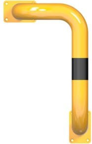 Schake Rammschutzbügel einseitig links in Gelb/Schwarz, vertiefte Ausführung, B/T/H: 60,0 x 35,0 x 65,0 cm - Bild 1