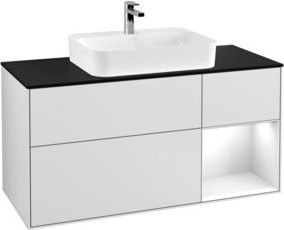 V&B Waschtischunterschrank Finion in Weiß lackiert, Breite: 120 cm, Tiefe: 50,1 cm, Höhe: 50,1 cm - Bild 1