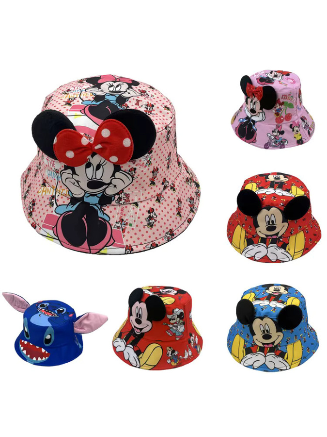 Disney Mickey Minnie Stitch Anime-Figur, Eimerhut, Fischerhut, Kopfbedeckung - Bild 3