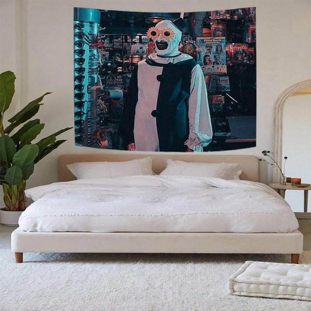 Terrifier Clown Wandteppich Horrorfilm Wandbehang von JMG Household Supplies, Mehrfarbig, B: 180 cm, H: 120 cm - Bild 1